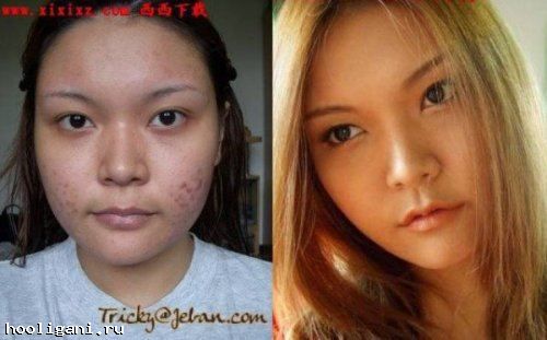 <br />
				Азиатки до и после нанесения макияжа (38 фото)<br />
							
