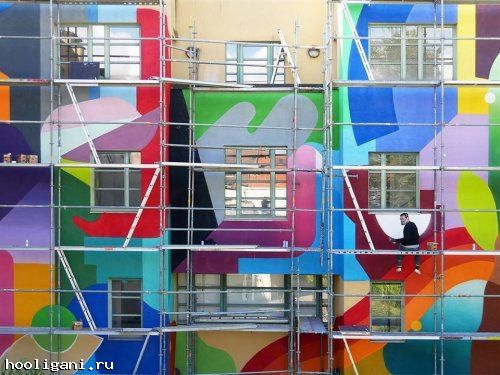<br />
				Брюссельский художник изображает водоворот красок на фасадах зданий (8 фото)<br />
							